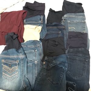 Maternity shorts and jeans